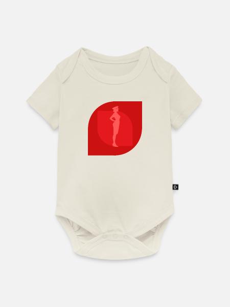 Stewardess Flugbegleiter - Baby Premium Kurzarmbody - Naturweiß