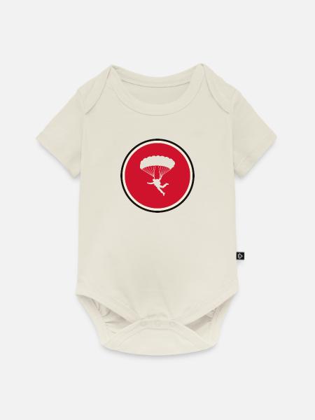 Skydiving Parachuting Flugsport - Baby Premium Kurzarmbody - Naturweiß