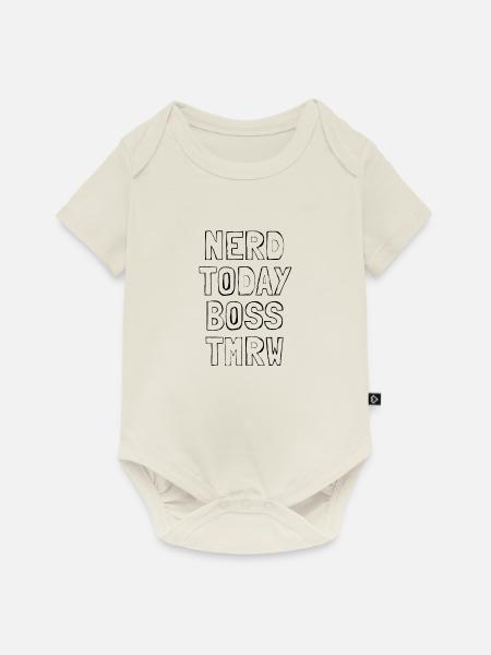 Nerd - Baby Premium Kurzarmbody - Naturweiß