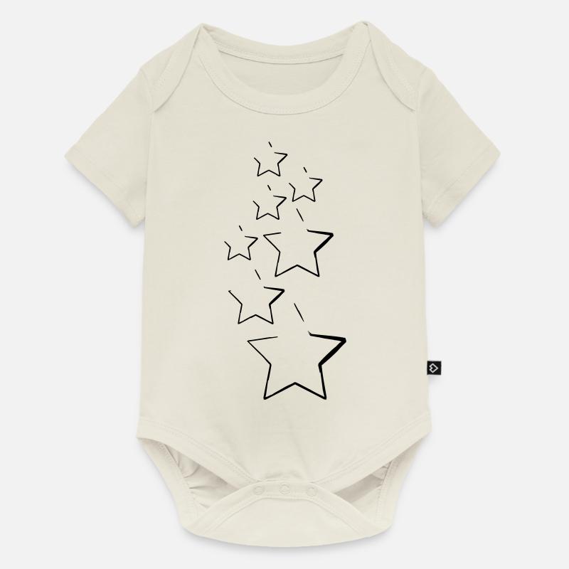 étoiles - Body à manches courtes Premium Bébé - blanc cassé