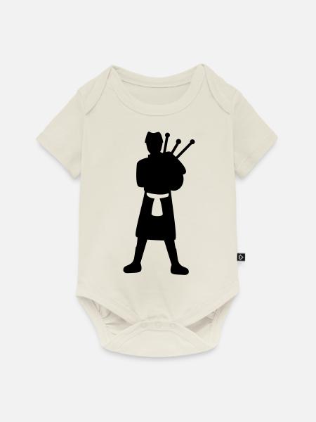 bagpiper - Baby Premium Kurzarmbody - Naturweiß