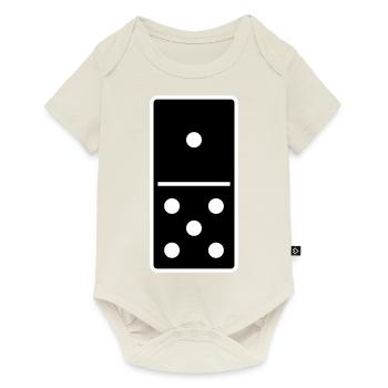 DOMINO STONE 1:5 - VARIABLE COLOR - VECTOR DESIGN! - Baby Premium Kurzarmbody - Naturweiß - Vorne