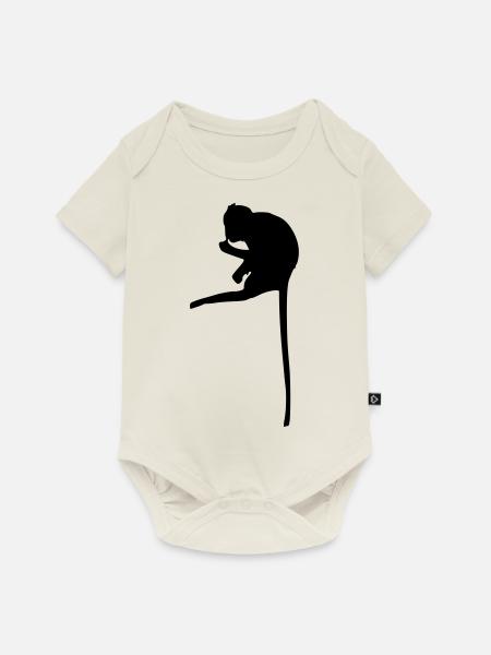 Affe - Baby Premium Kurzarmbody - Naturweiß