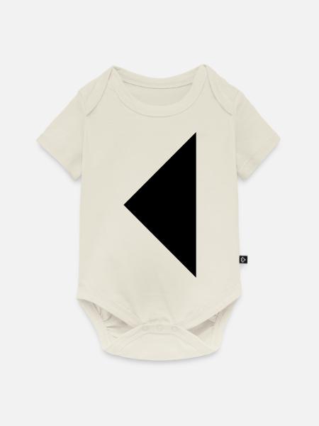 Dreieck - Baby Premium Kurzarmbody - Naturweiß