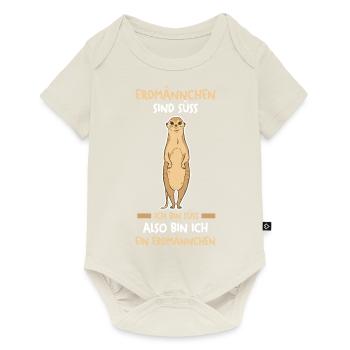 Erdmännchen - Baby Premium Kurzarmbody - Naturweiß - Vorne