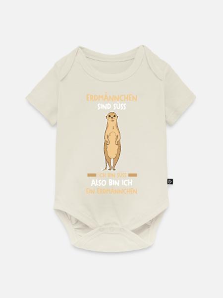 Erdmännchen - Baby Premium Kurzarmbody - Naturweiß