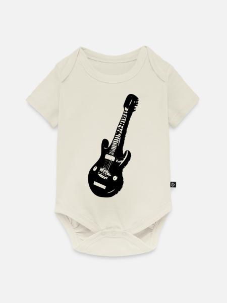 Elektrogitarre - Baby Premium Kurzarmbody - Naturweiß