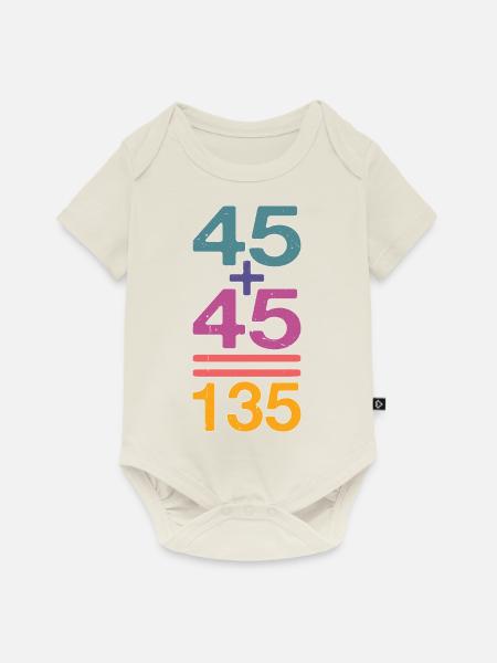 45 + 45 = 135 32 - Baby Premium Kurzarmbody - Naturweiß