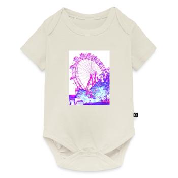 Grande roue Vienne en rose & blanc - Body à manches courtes Premium Bébé - blanc cassé - Devant