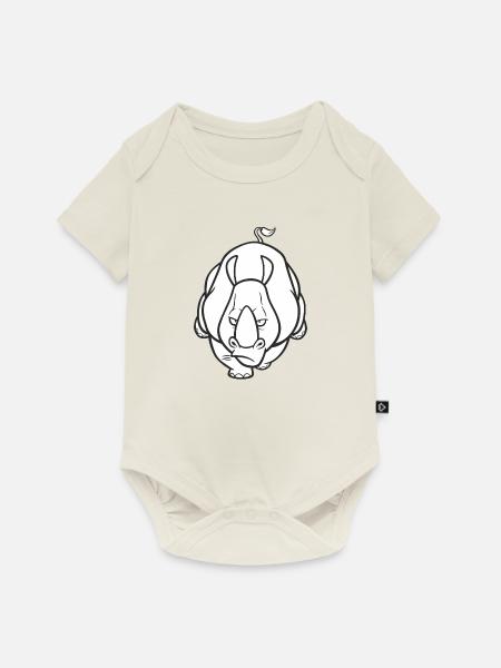 nashorn - Baby Premium Kurzarmbody - Naturweiß
