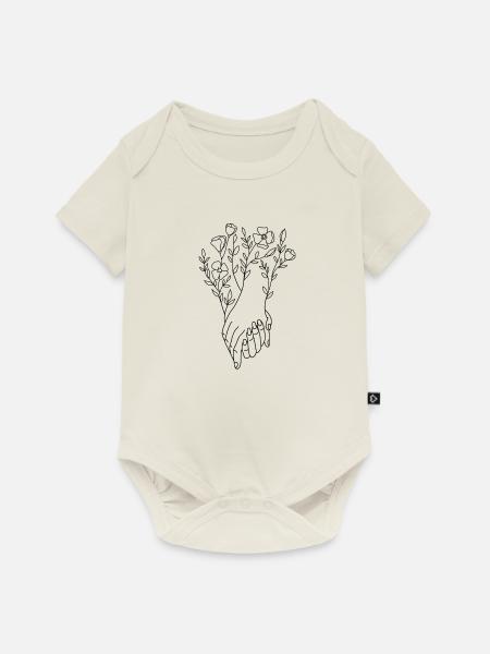 Zusammen wachsen - Baby Premium Kurzarmbody - Naturweiß