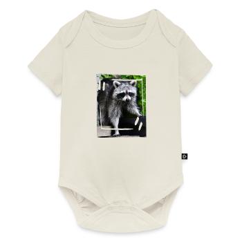 Pretty raccoon - Baby Premium short-sleeve bodysuit - off white - Front