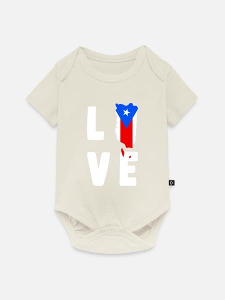 Puerto Rico - Baby Premium Kurzarmbody - Naturweiß