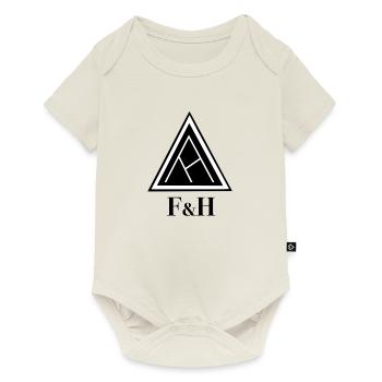 F&H cie. - Body à manches courtes Premium Bébé - blanc cassé - Devant