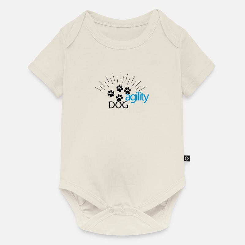 agilité - Body à manches courtes Premium Bébé - blanc cassé
