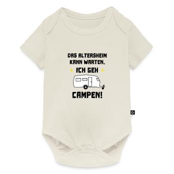 das altersheim kann warten - Baby Premium Kurzarmbody - Naturweiß - Vorne