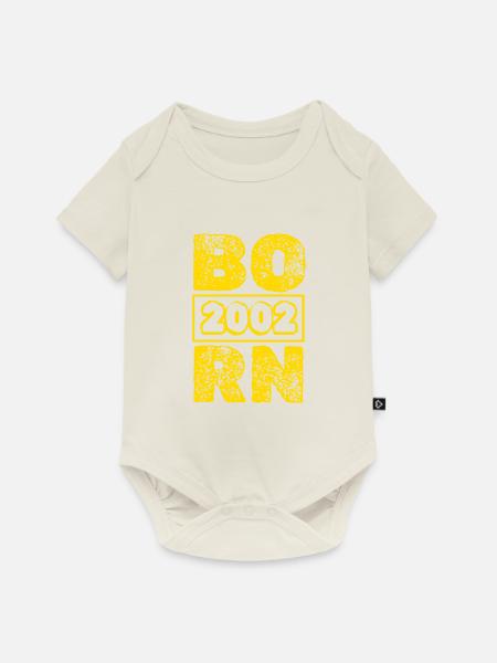 Jahr 2002 - Baby Premium Kurzarmbody - Naturweiß