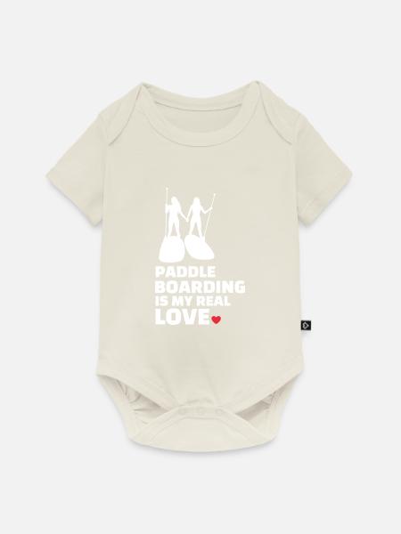 Ich Liebe Paddleboarding - Baby Premium Kurzarmbody - Naturweiß