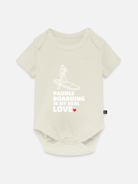 Ich Liebe Paddleboarding - Baby Premium Kurzarmbody - Naturweiß