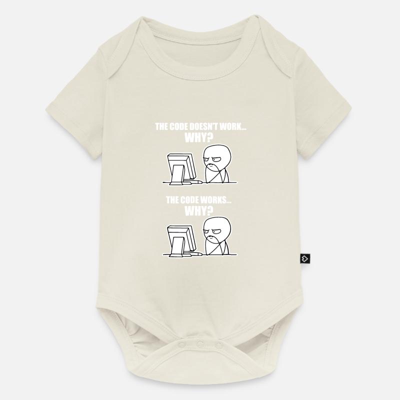 it computer informatik elektronik spruch lustig - Baby Premium Kurzarmbody - Naturweiß