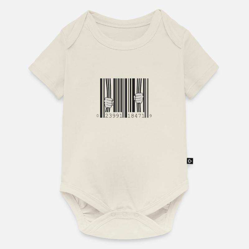 Gefangen im Barcode - Baby Premium Kurzarmbody - Naturweiß