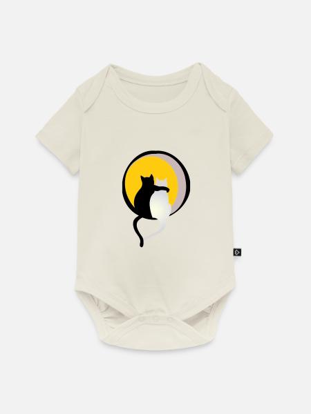Katzenliebe - Baby Premium Kurzarmbody - Naturweiß