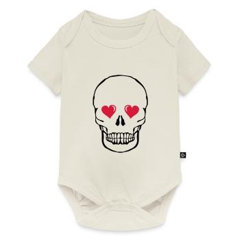 skull love 002 - Baby Premium short-sleeve bodysuit - off white - Front