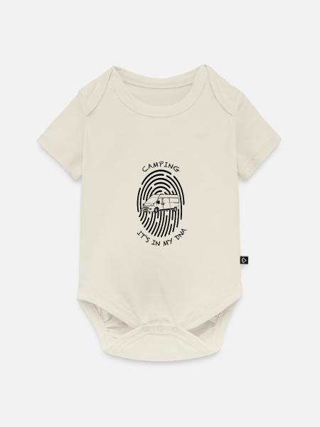 Camping its in my DNA - Baby Premium Kurzarmbody - Naturweiß