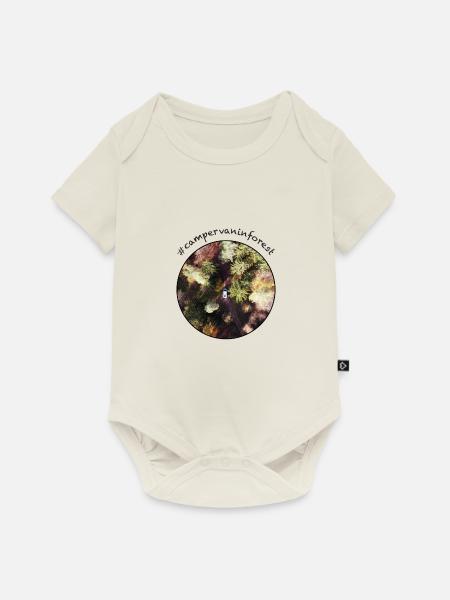 Campervan in Forest - Baby Premium Kurzarmbody - Naturweiß