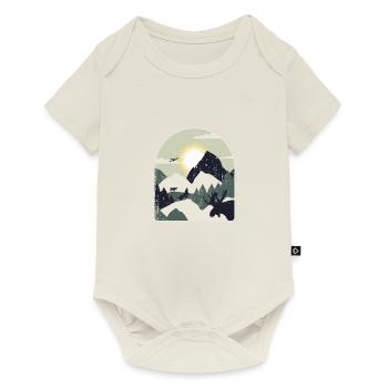 Nature Forest Mountains Hiking - Baby Premium short-sleeve bodysuit - off white - Front