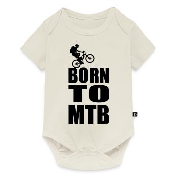 Born to MTB - Baby Premium short-sleeve bodysuit - off white - Front
