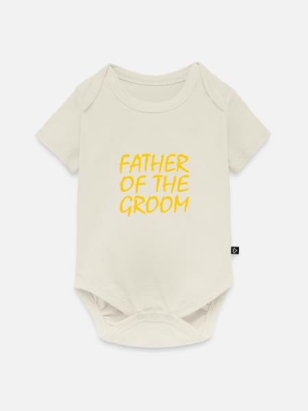 Father of the groom - Baby Premium Kurzarmbody - Naturweiß