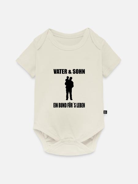 Papa - Baby Premium Kurzarmbody - Naturweiß