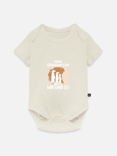 Meine Erdmännchen und ich wir sind so Erdmännchen - Baby Premium Kurzarmbody - Naturweiß