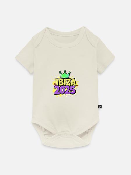 Ibiza 2025 - Baby Premium Kurzarmbody - Naturweiß