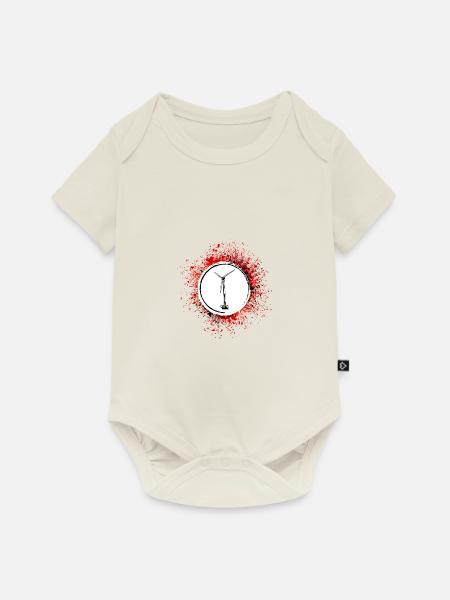 Windrad Silhouette Energie - Baby Premium Kurzarmbody - Naturweiß