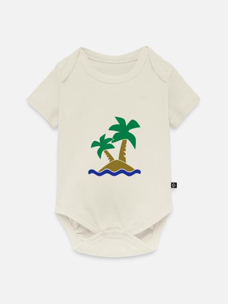 Insel - Baby Premium Kurzarmbody - Naturweiß