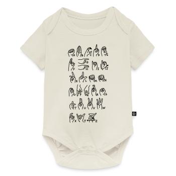 Sign language - Baby Premium short-sleeve bodysuit - off white - Front