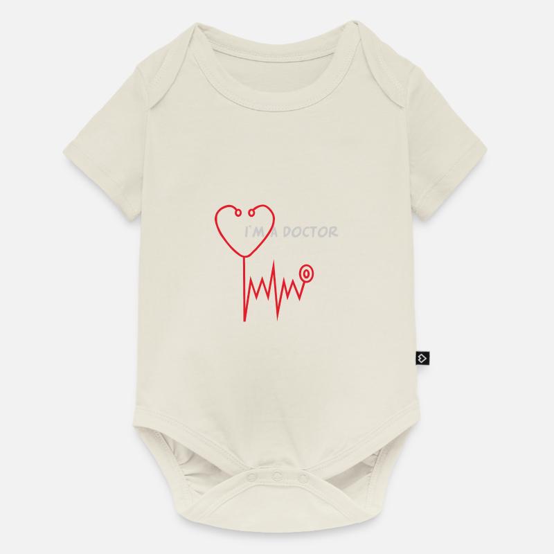 médecin - Body à manches courtes Premium Bébé - blanc cassé