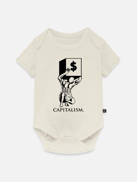 Capitalism - Baby Premium Kurzarmbody - Naturweiß