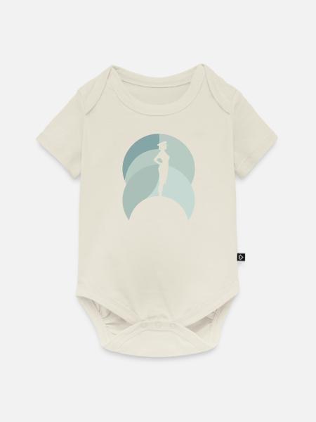 Airline Flugbegleiterin Flug - Baby Premium Kurzarmbody - Naturweiß