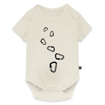 Climbing equipment carabiners - Baby Premium short-sleeve bodysuit - off white - Front
