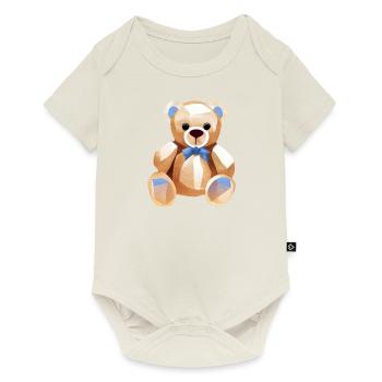 TEDDY BEAR - TEDDYBÄR - KUSCHELBÄR - PLÜSCHBÄR - Baby Premium Kurzarmbody - Naturweiß - Vorne