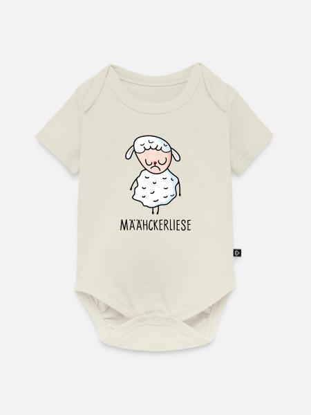 Lustige Meckerliese Schaf. - Baby Premium Kurzarmbody - Naturweiß