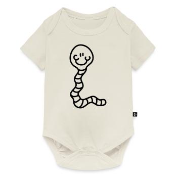 Wurm - Line - Baby Premium Kurzarmbody - Naturweiß - Vorne