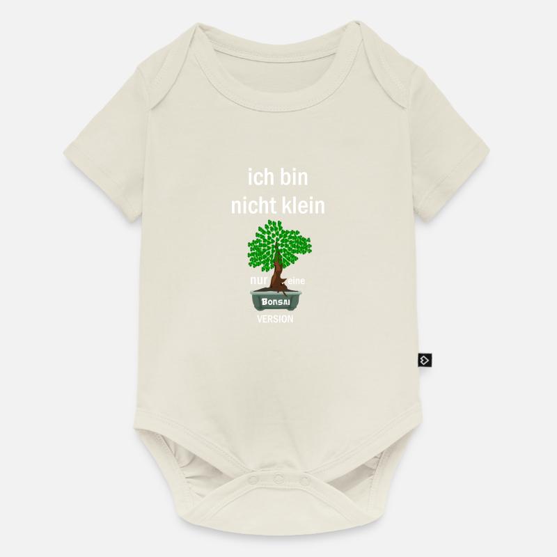 Ich bin nicht klein Bonsai - Baby Premium Kurzarmbody - Naturweiß