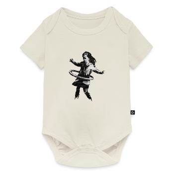 Banksy HulaHoop Girl Nottingham Ilkeston road - Baby Premium short-sleeve bodysuit - off white - Front
