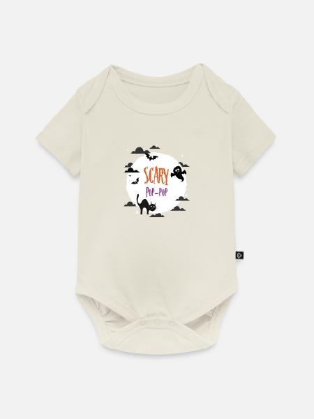 Gruseliger Pop-Pop - Baby Premium Kurzarmbody - Naturweiß