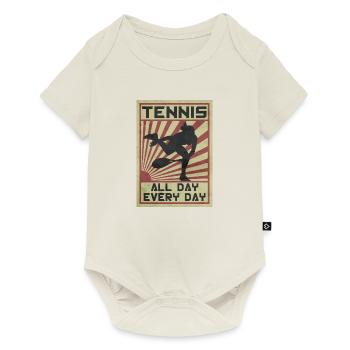 Tennis girl. All day all night. - Baby Premium short-sleeve bodysuit - off white - Front