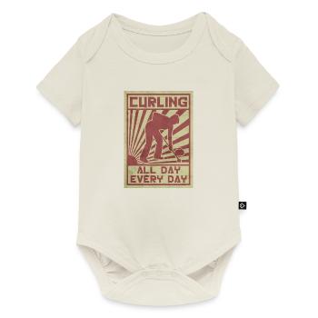 Curling. All Day All Night. - Baby Premium short-sleeve bodysuit - off white - Front
